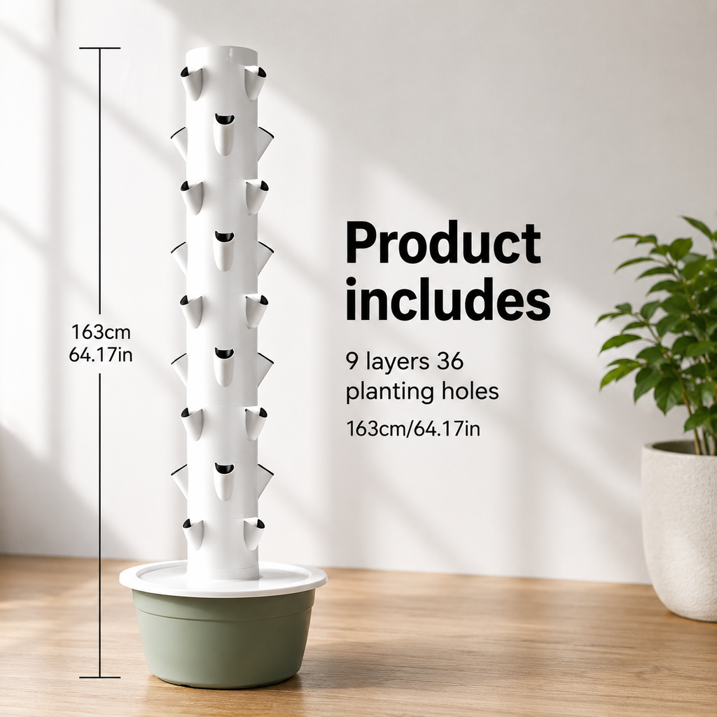Hydroponic Growing Tower – Vertical Indoor Garden System