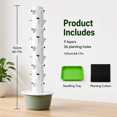 Hydroponic Growing Tower – Vertical Indoor Garden System