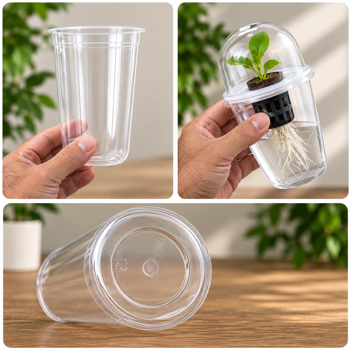 Hydroponic Seed Starter Kit – 8 Self-Watering Planting Pots with Grow Domes